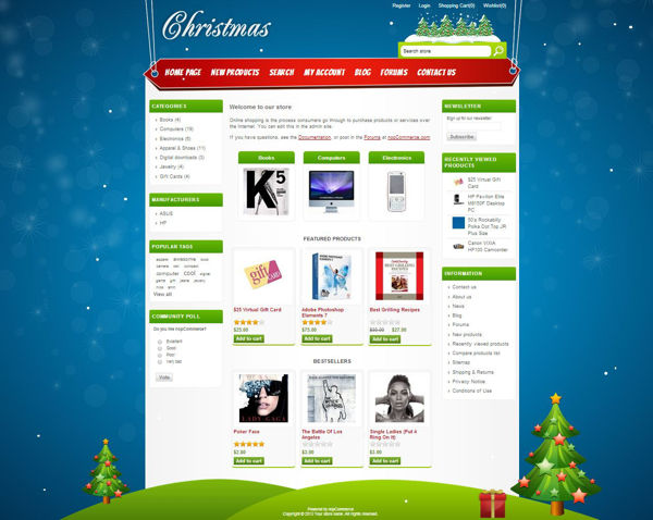 Picture of Christmas template for nopcommerce